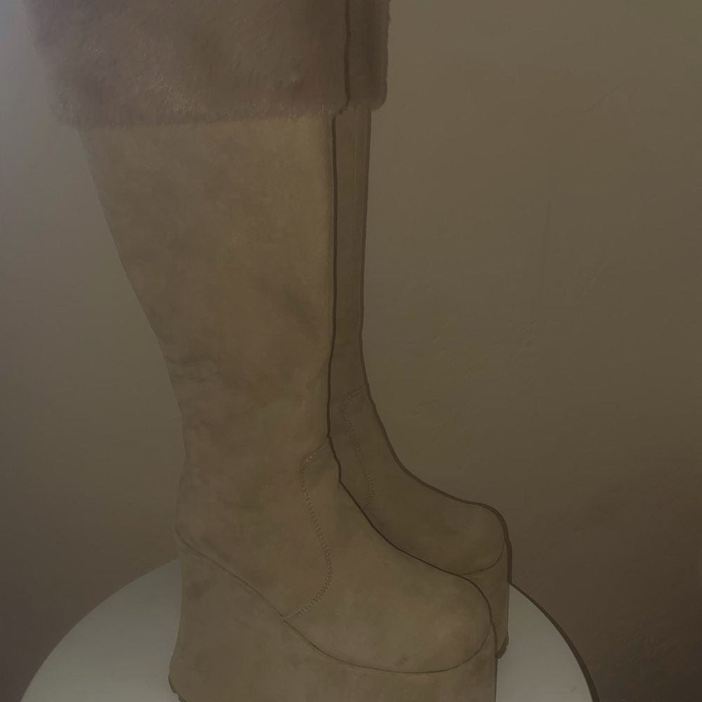 Never worn brown Demonia platforms